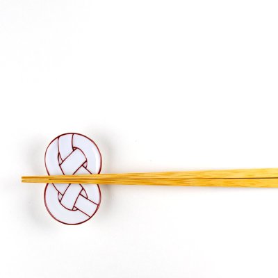 Photo4: Chopstick rest Shusen awaji musubi (Red)