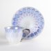 Photo1: Coffee Cup and Saucer Nijisai Diamond Cobalt (1)