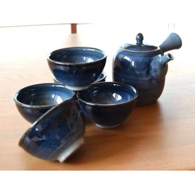 Photo1: Tea set for Green Tea 1 pc Teapot and 5 pcs Cups Ai