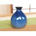 Photo3: Ai blue Sake bottle & cups set (wood box) (3)