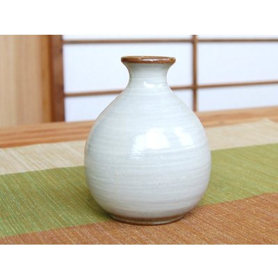 Photo3: Sake set 1 pc Tokkuri bottle and 2 pcs Cups Karatsu kohiki