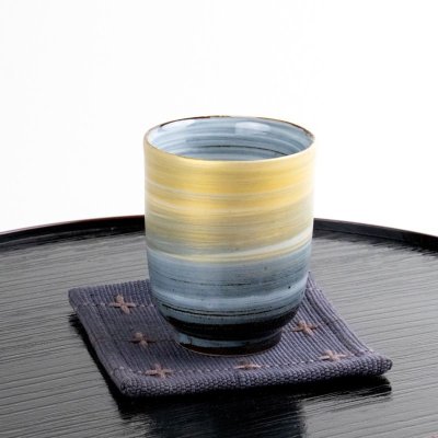 Photo5: Yunomi Tea Cup for Green Tea Tenmei Gold