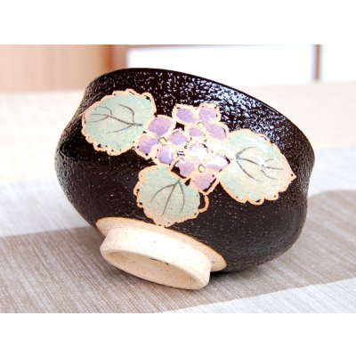 Photo3: Tea Bowl Nishiki ajisai