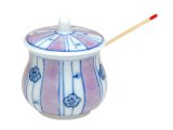 Condiment Container with Bamboo Spoon Maron Ume