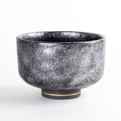 Photo2: Matcha Bowl Nishiki-Platinum Tataki with Wooden Box
