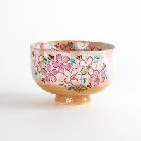 Matcha Bowl Cherry Blossom Pattern Nishiki-Sakura with Wooden Box