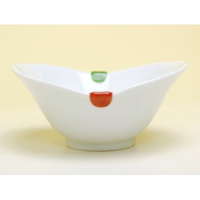 Photo3: Sanshoku futaba Small bowl (10.8cm)