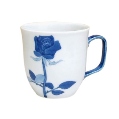 [Made in Japan] Bara rose (Blue) mug