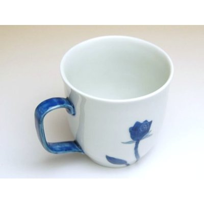 Photo2: Bara rose (Blue) mug