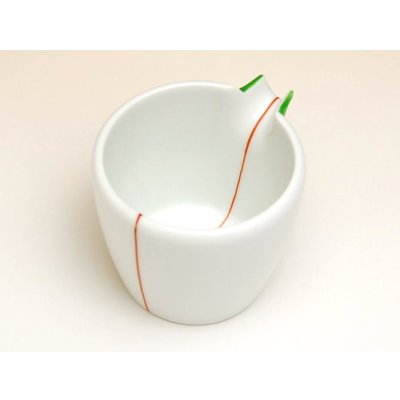 Photo3: Lipped Bowl Midori-aka tokusa (Large)