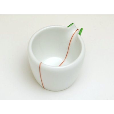 Photo3: Lipped Bowl Midori-aka tokusa (Small)