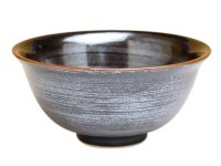 Tenmoku kasuri rice bowl