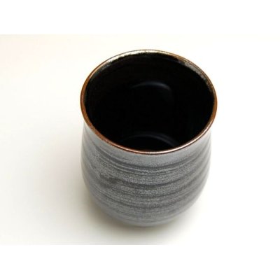 Photo2: Tenmoku kasuri Japanese green tea cup