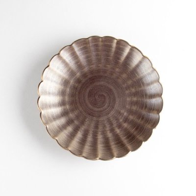 Photo2: Medium Plate Kin geshou Gold (14cm/5.5in)