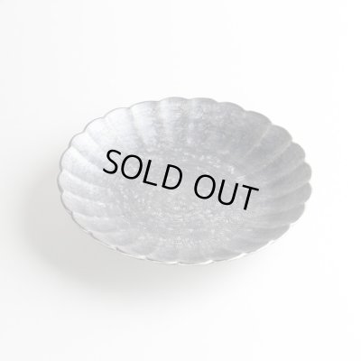 Photo1: Medium Plate Gin geshou Silver (14cm/5.5in)