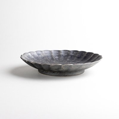 Photo4: Medium Plate Gin geshou Silver (14cm/5.5in)