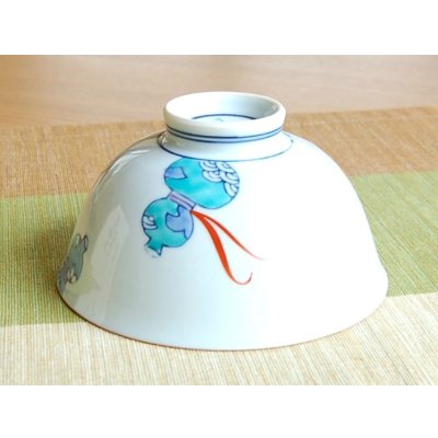 Photo3: Rice Bowl Nabeshima Mubyou (Blue)