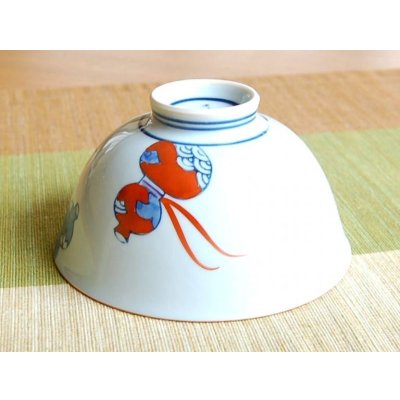 Photo3: Rice Bowl Nabeshima Mubyou (Red)