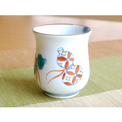 Photo3: Yunomi Tea Cup for Green Tea Nabeshima mubyo (Blue)