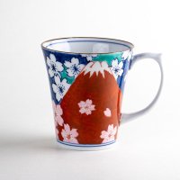 Mug Nabeshima Mt.Fuji Red