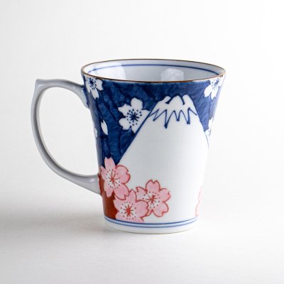 Photo2: Mug Nabeshima Mt.Fuji Red