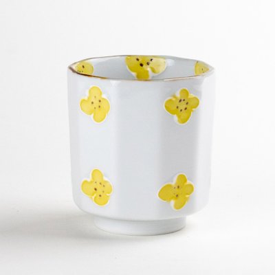 Photo1: Yunomi Tea Cup for Green Tea Icchin kobana Yellow