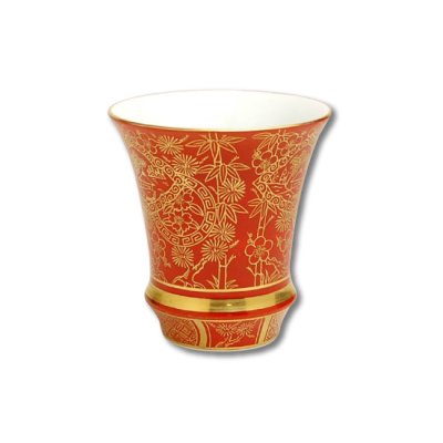 [Made in Japan] Kinsai Syochikubai (Vertical) SAKE GLASS