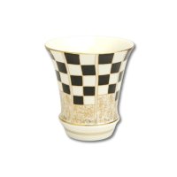 Sake Cup Iwai Ichimatsu (Black) (Vertical) SAKE GLASS