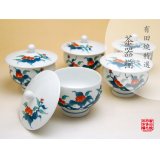 Tea Cup set for Green Tea 5 pcs Cups Ironabeshima Iwabotan
