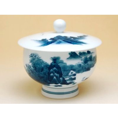 Photo2: Tea Cup set for Green Tea 5 pcs Cups Nabeshima sansui Landscape