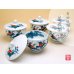 [Made in Japan] Ironabeshima uchi sansui Iwa botan Tea cup set (5 cups)