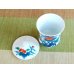Photo3: Yunomi Tea Cup with Lid for Green Tea Iro nabeshima Iwa botan (Large)
