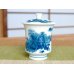Photo2: Yunomi Tea Cup with Lid for Green Tea Nabeshima Sansui Landscape (Small) (2)