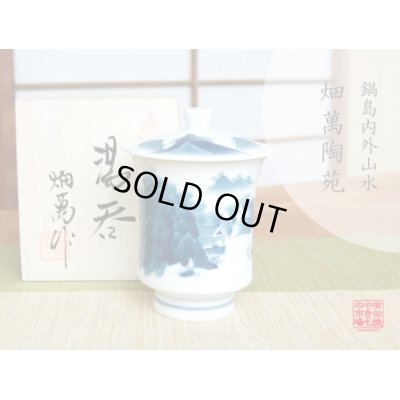 [Made in Japan] Nabeshima naigai Sansui landscape (Large) Japanese green tea cup