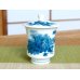 Photo2: Yunomi Tea Cup with Lid for Green Tea Nabeshima naigai sansui Landscape (Small) (2)