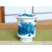 Photo2: Yunomi Tea Cup with Lid for Green Tea Nabeshima naigai Sansui Landscape (Small) (2)