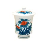 Yunomi Tea Cup with Lid (Extra Large) for Green Tea Ironabeshima Iwa botan