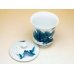 Photo3: Yunomi Tea Cup with Lid (Extra Large) for Green Tea Nabeshima Sansui Landscape