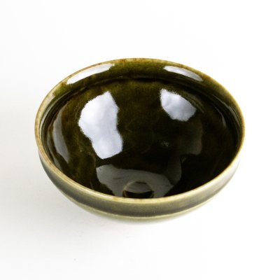 Photo3: Matcha Bowl Koke-Midori Green with Wooden Box