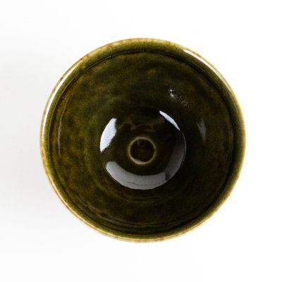 Photo4: Matcha Bowl Koke-Midori Green with Wooden Box