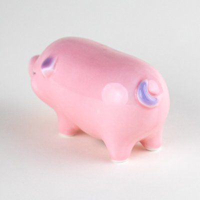 Photo2: Figurine Pink buta Large Pig