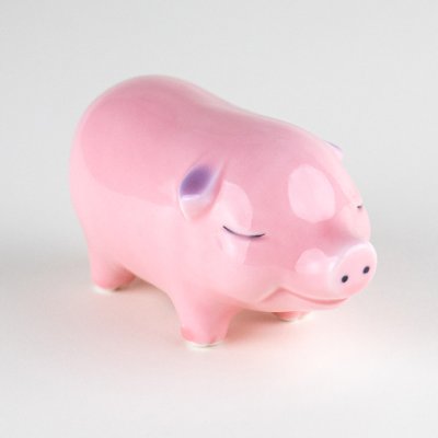 Photo3: Figurine Pink buta Large Pig
