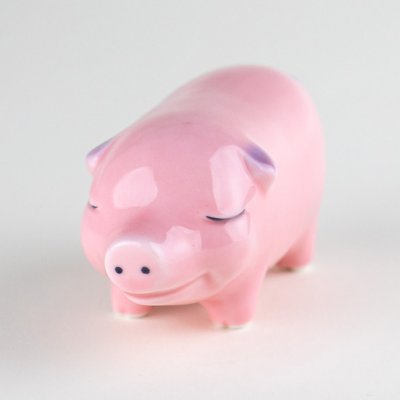 Photo4: Figurine Pink buta Large Pig