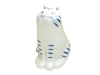 Figurine Omukae neko Cat (stripe pattern)