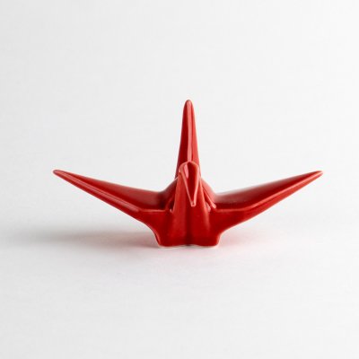 Photo2: Chopstick rest Orizuru Crane (Red)