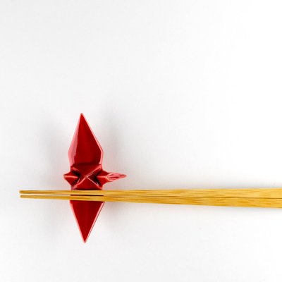 Photo4: Chopstick rest Orizuru Crane (Red)