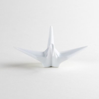 Photo2: Chopstick rest Orizuru Crane (White)