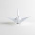 Photo2: Chopstick rest Orizuru Crane (White) (2)