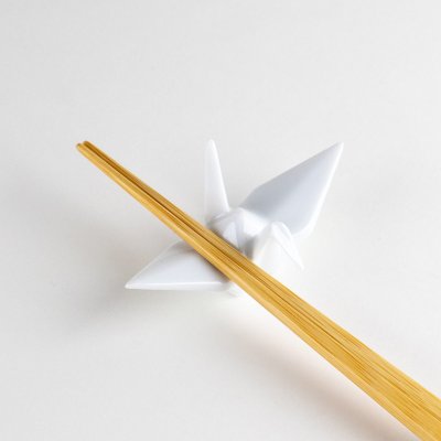 Photo3: Chopstick rest Orizuru Crane (White)