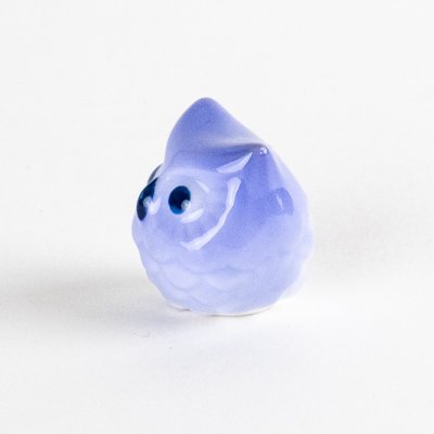 Photo2: Figurine Owl Mini-Fukurou Blue